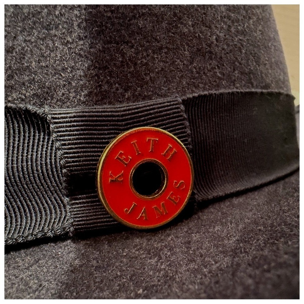Keith James King Wool Fedora‎ Hat Men's Large Navy Red Quiet Luxury - Picture 4 of 11